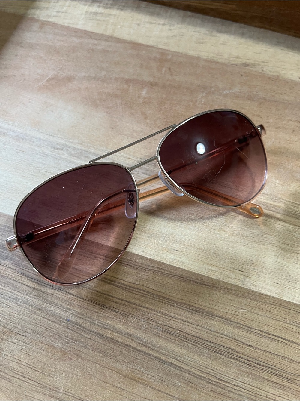 Women's Fossil Aviator Sunglasses - Pinkish Lenses
